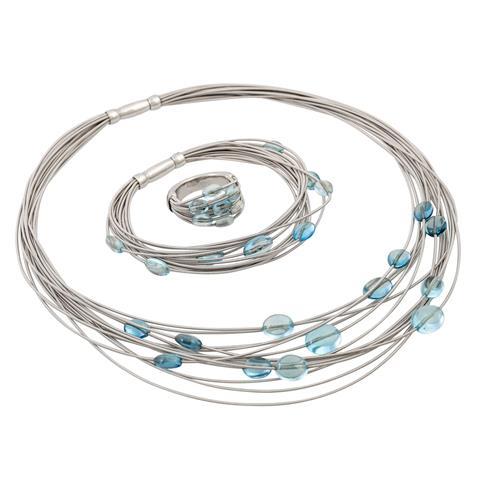 MARCO BICEGO Schmuckset mit Blautopasen, Startpreis 4.000 EUR