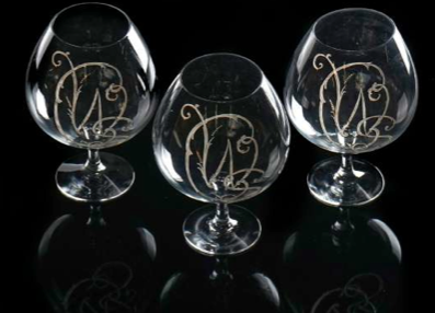 Sir Winston Churchill,  Three further glasses can now be included in this auction.