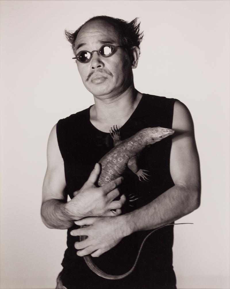 Self‐portrait with Jamorinsky, 1991 © Nobuyoshi Araki, courtesy Fotosammlung OstLicht