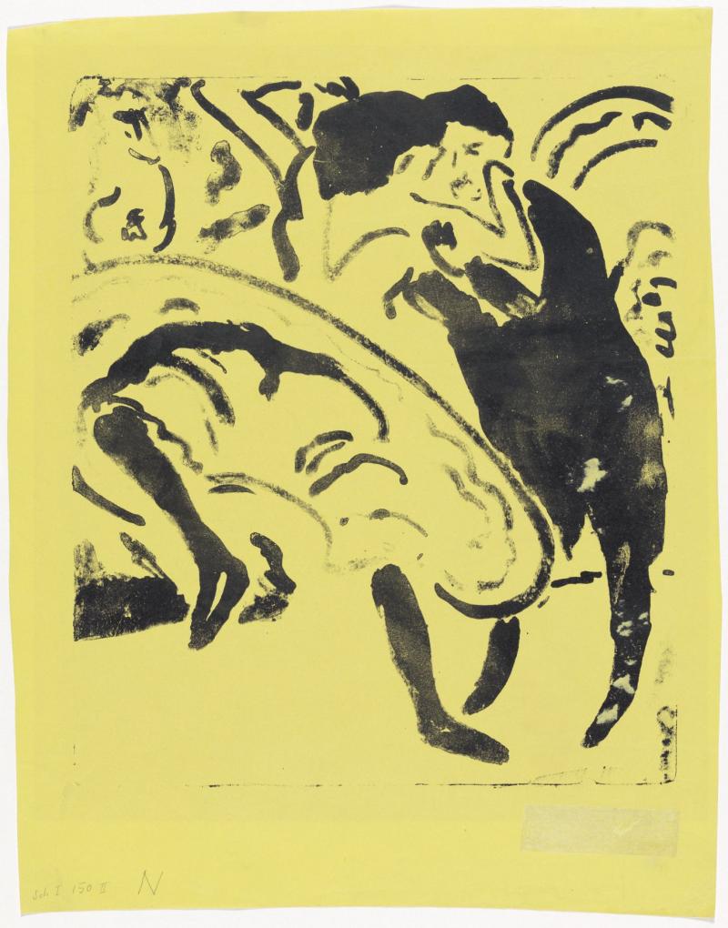 ￼Ernst Ludwig Kirchner,￼￼ Tanzpaar, 1909, Lithografie auf Papier, 48,5 x 38,4 cm (Blatt) © Buchheim Museum der Phantasie, Bernried am Starnberger See