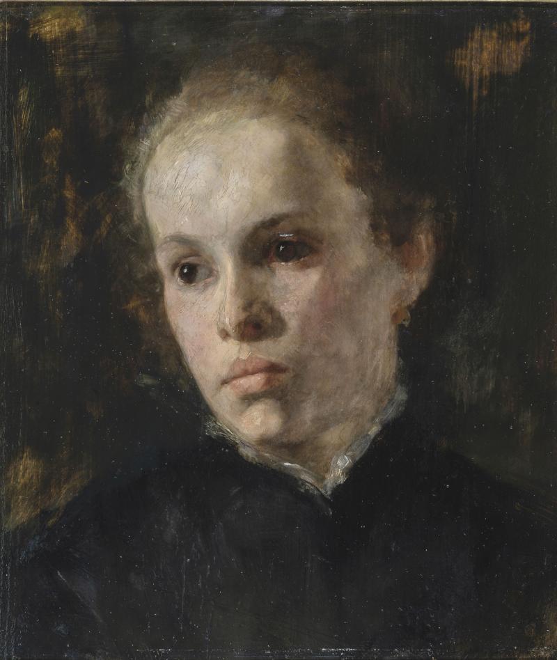 William Merritt Chase: Bildnis eines jungen Mädchens, 1872/73, Öl auf Holz, Museum Georg Schäfer, Schweinfurt © Museum Georg Schäfer, Schweinfurt