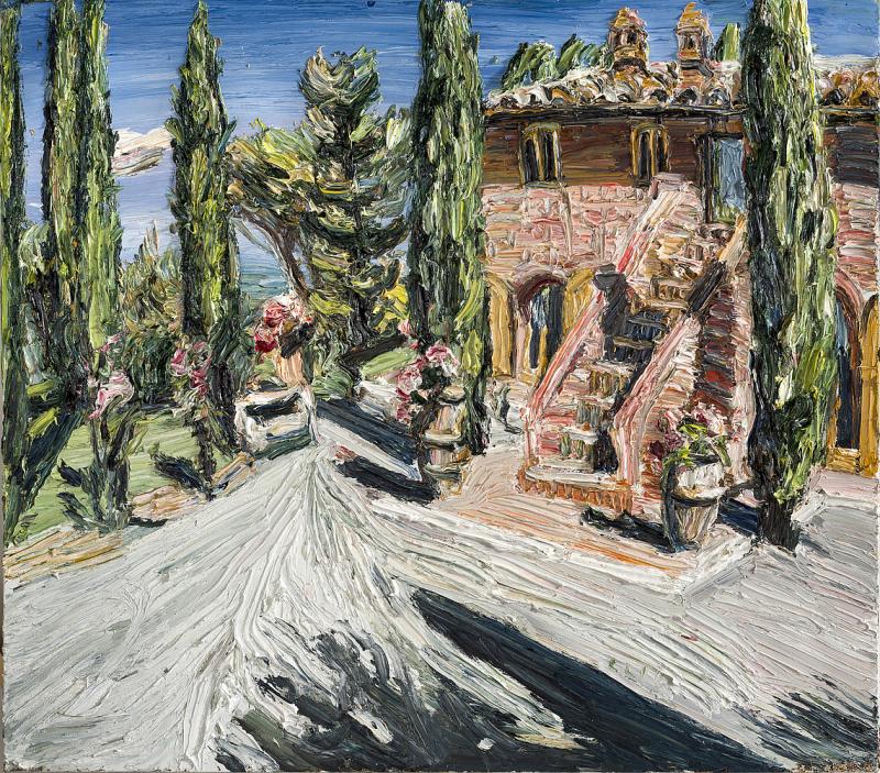 Christopher Lehmpfuhl - Villa im Morgenlicht, 2015, Öl auf Leinwand, 150 x 170 cm