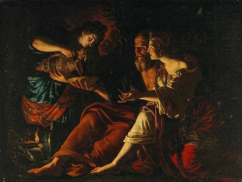 Giovanni Francesco Guerrieri (Fossombrone 1589–1655/9 Pesaro) Lot und seine Töchter, Öl auf Leinwand, 147 x 197 cm, Provenienz: Privatsammlung, Spanien, seit dem 19. Jahrhundert, Auktion 8. Juni 2021, erzielter Preis € 475.064 Weltrekordpreis