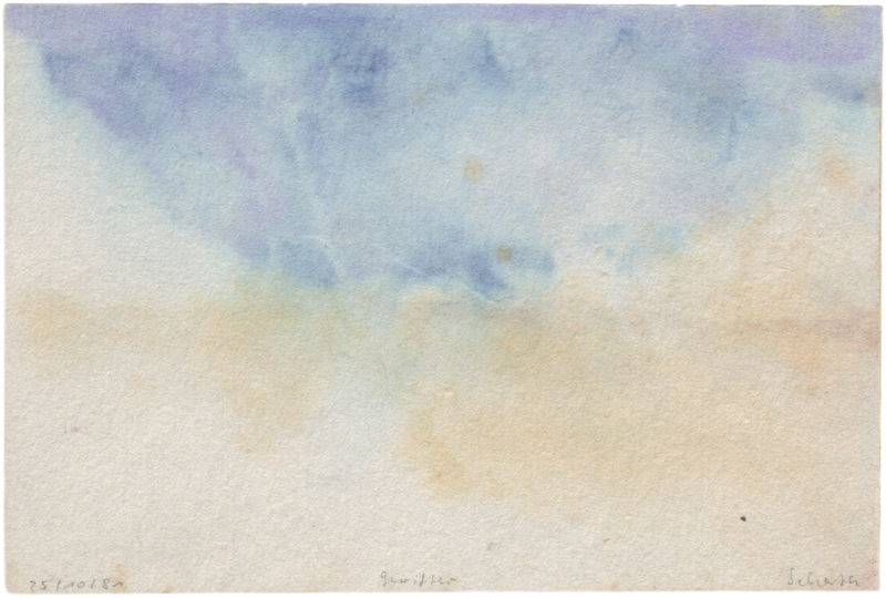 Peter Schata - Gewitter, 1981, Aquarell, 95 x 143