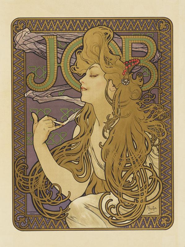 Alphonse Maria Mucha, Job, 1897, Kunsthalle Bremen – Der Kunstverein in Bremen, Kupferstichkabinett