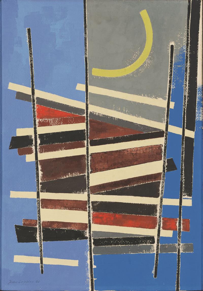 Jean Leppien  Barres claires | 7/50 CIII | 1950 Öl auf Leinwand | 54 x 38 cm