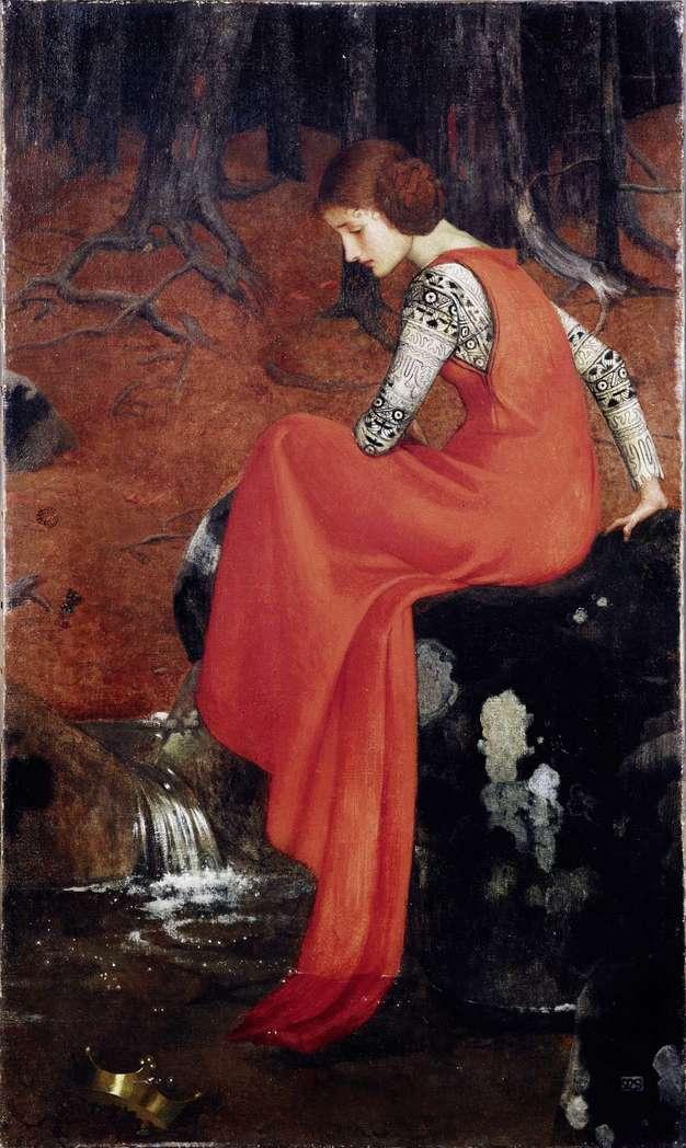 Marianne Stokes, „Melisande“, 1895,  Öl auf Leinwand, 87 x 52 cm, Wallraf-Richartz-Museum & Fondation Corboud, Köln, Foto: Rheinisches Bildarchiv Köln