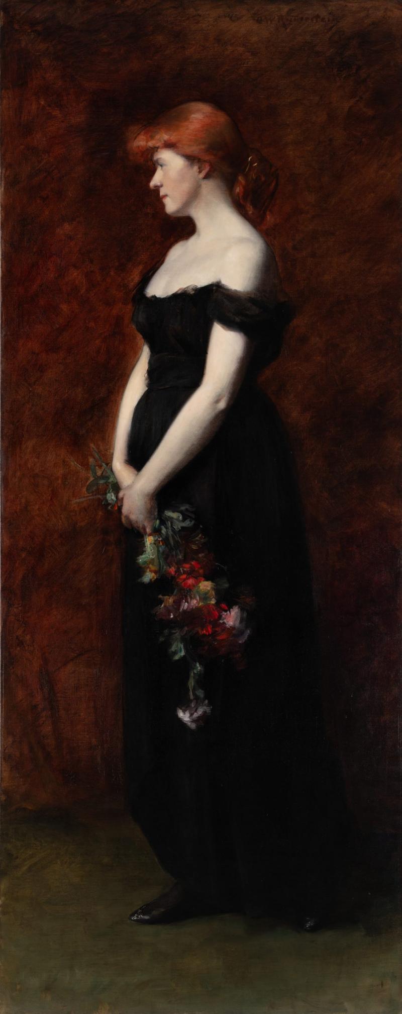 Ottilie W. Roederstein, Miss Mosher oder Sommerneige (Fin d’été), um 1887, Öl auf Leinwand, 201 x 80 cm, Privatbesitz