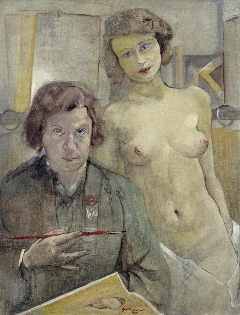 Charlotte Berend-Corinth, Selbstbildnis mit Modell, 1931, Nationalgalerie Berlin © bpk / Nationalgalerie, SMB / Jörg P. Anders.