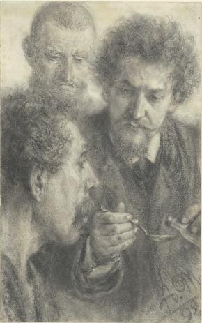 Adolph Menzel (1815–1905) Die Medizin, 1898 Kreide und Kohle auf Papier, 220 x 130 mm © Privatsammlung in der Hamburger Kunsthalle Foto: Christoph Irrgang