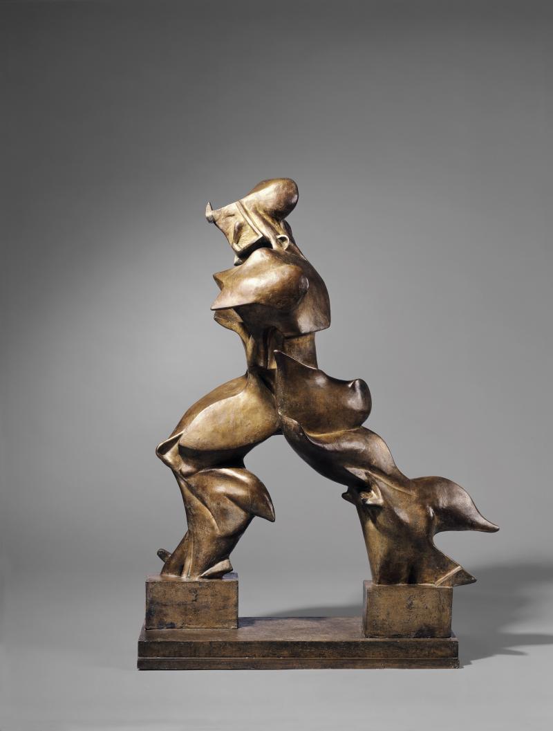 Umberto Boccioni, Forme uniche della continuità nello spazio, 1913, Hilti Art Foundation (Ausstellung Körper–Geste–Raum)