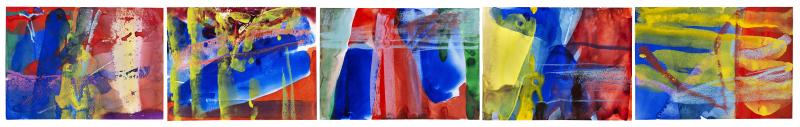 121002396 Gerhard Richter	 Colmar (I-V), 1984. 5 Aquarelle mit Fettkreide und Graphit Schätzpreis: € 500.000 - 700.000