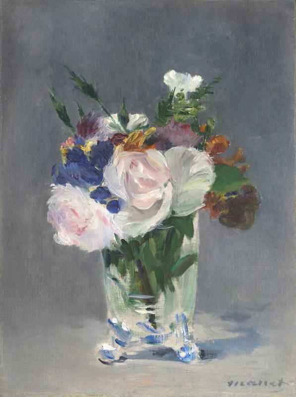 Edouard Manet, Blumen in einer Kristallvase, ca. 1882 auf Leinwand, 32,7 x 24,5 cm, National Gallery of Art, Washington, Ailsa Mellon Bruce Collection