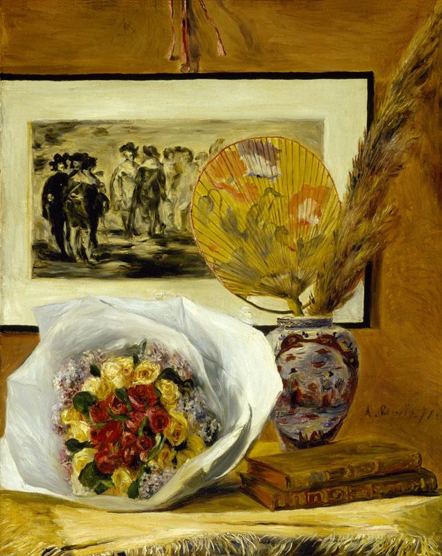 Pierre-Auguste Renoir, Stillleben mit Blumenbouquet, 1871auf Leinwand, 29 x 23 cm, The Museum of Fine Arts, Houston, Robert Lee Blaffer Memorial Collection, Geschenk von Sarah Campbell Blaffer, 51.7