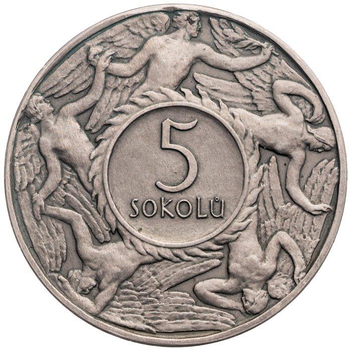 Otakar Španiel, 5 Falken, 1920 Kupfernickel, Inventarnummer: H5103161 © Nationalmuseum, Abalon s.r.o.