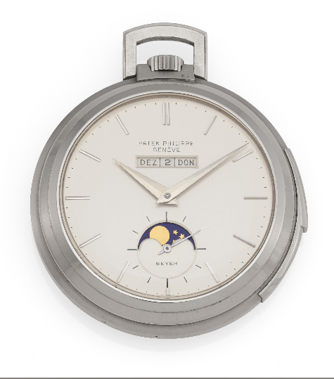 Patek Philippe Grandes Complications Referenz 844G | Ewiger Kalender, Minutenrepetition | Gehäuse gefertigt von Antoine Gerlach Ergebnis: € 330.000