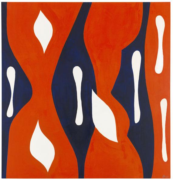 337 Ernst Wilhelm Nay	 Doppelspindel-Rot, 1967. Öl auf Leinwand Schätzung: € 200.000 Ergebnis: € 2.250.000