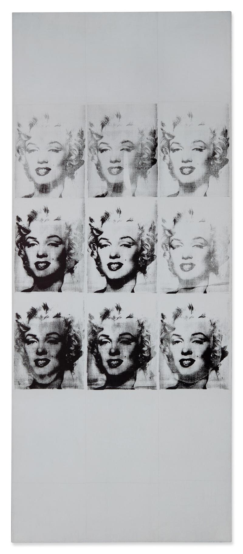 9. Andy Warhol, Nine Marilyns. Price/ 47,373,000 USD (N10819)