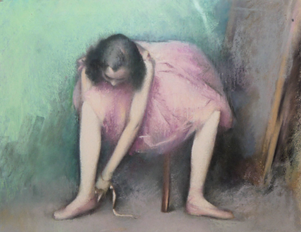 Karl Stohner Ballerina signiertes Pastell