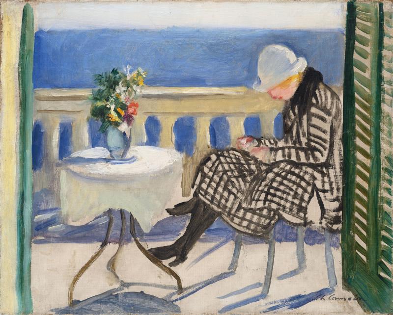 Charles Camoin, Lola auf der Terrasse des Hotel Bellevue in Toulon, 1920, Öl auf Leinwand, Privatsammlung Paris (c) VG Bild-Kunst, Bonn 2021