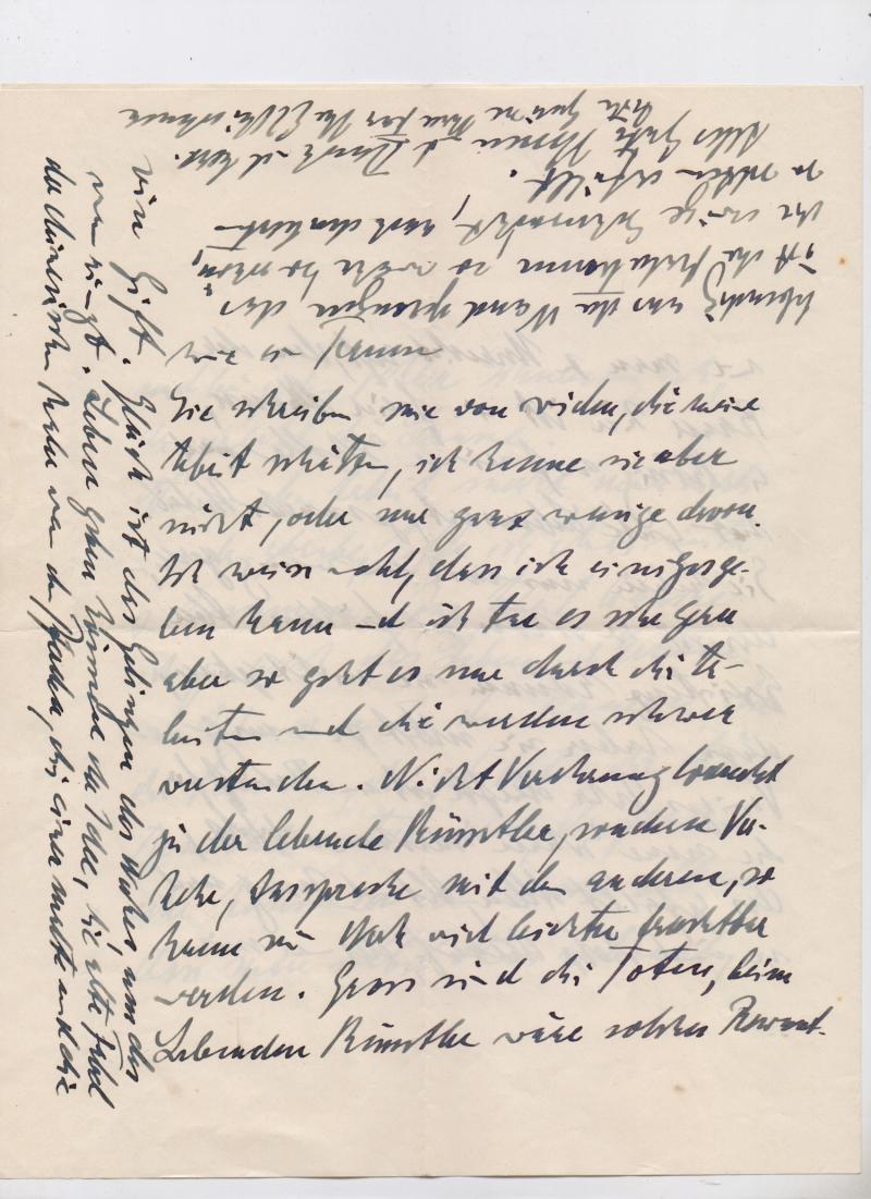 Kirchner, Ernst Ludwig (1880–1938). 4 eigenh. Briefe mit Unterschrift. Davos, 3. August 1926 bis 4. September 1926. 4to. 14 Seiten.   € 9800,– Eckard Düwal