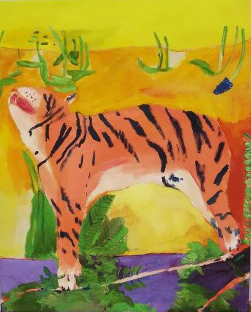 Livia Drusilla Wytzander, "Tiger", 2021, 50 x 40 cm, Öl auf Leinen