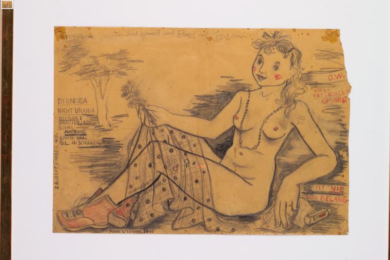 Annemarie von Matt-Gunz, Dionoëa, 1940 Bleistift und Farbstift auf Papier, 27 x 38.5 cm Kunstmuseum Luzern