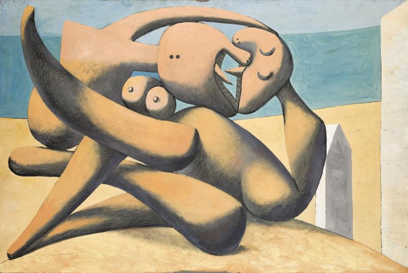 Pablo Picasso Spanish 1881–1973 Figures by the sea (Figures au bord de la mer) 12 January 1931 oil on canvas 130.0 x 195.0 cm Musée national Picasso-Paris Donated in lieu of tax, 1979 © Succession Picasso/Copyright Agency, 2022 Photo © RMN-Grand Palais (Musée national Picasso-Paris) / Mathieu Rabeau