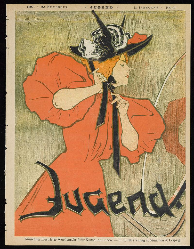 Cover der Zeitschrift „Jugend“ Entwurf: Julie Wolfthorn München, November 1897 Allard Pierson, Sammlungen der Universität Amsterdam © Allard Pierson, Foto: Stephan van der Linden