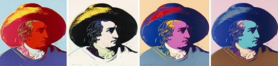 Andy Warhol, Goethe, Farbserigrafie, Museums-Karton, 1982, 96,3 x 96,3 cm, Schätzpreis € 180.000-240.000