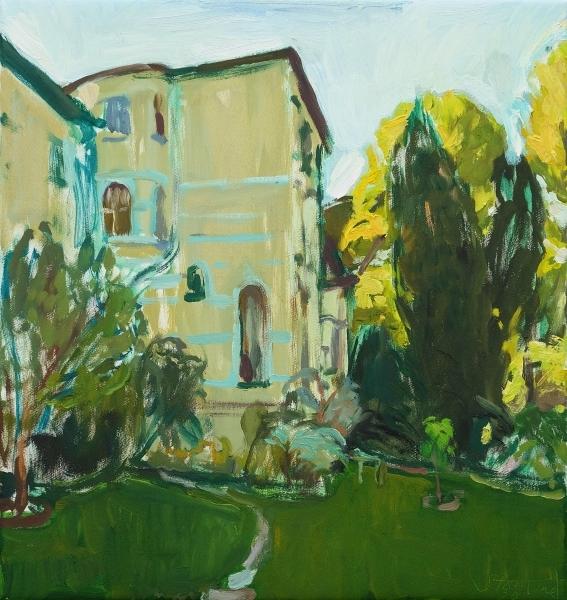 Martin Stommel „Annaberger Garten“   Öl auf Leinwand  45 x 42 cm 2020