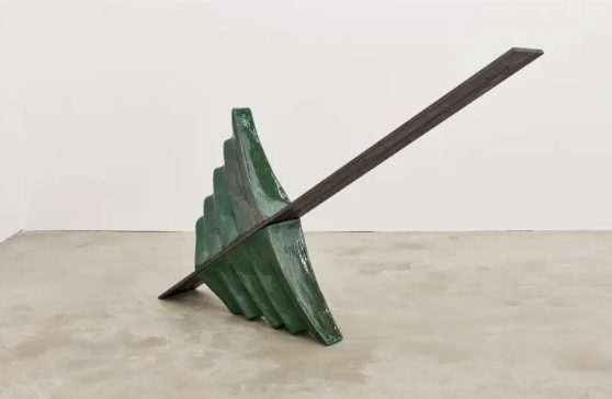 Leunora Salihu  Wellenlänge, 2019 ceramic, enamel, wood, graphite 135 x 214 x 25 cm | 53 1/4 x 84 1/4 x 9 3/4 in