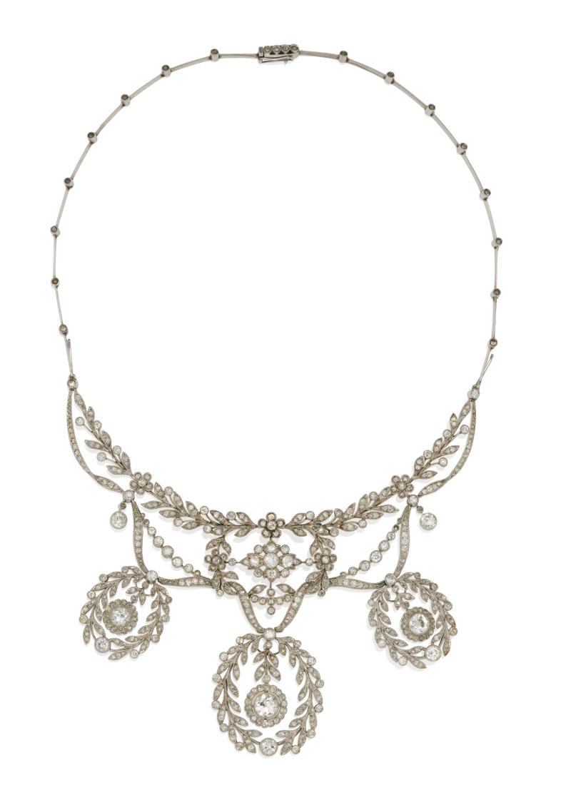 Historisches Diamant-Collier Um 1910 | Frankreich | Platin | Ca. 426 Diamanten Ergebnis: € 34.000