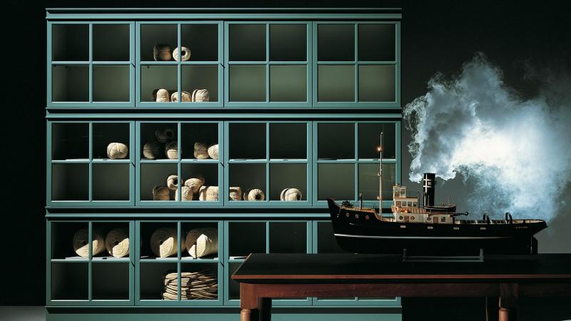 Aldo Rossi and Luca Meda, Piroscafo bookshelf, 1992 © Eredi Aldo Rossi, courtesy Molteni&C