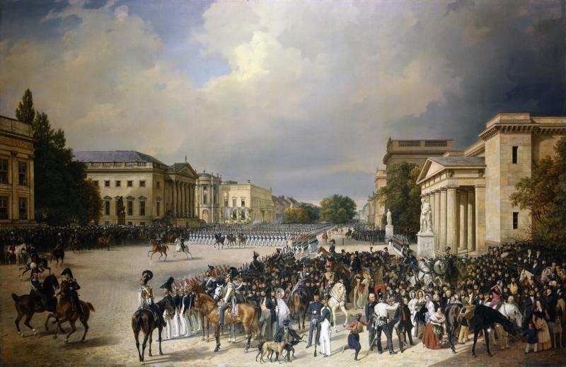 Franz Krüger: Parade Unter den Linden, 1839, Öl auf Leinwand © SPSG Jörg P. Anders