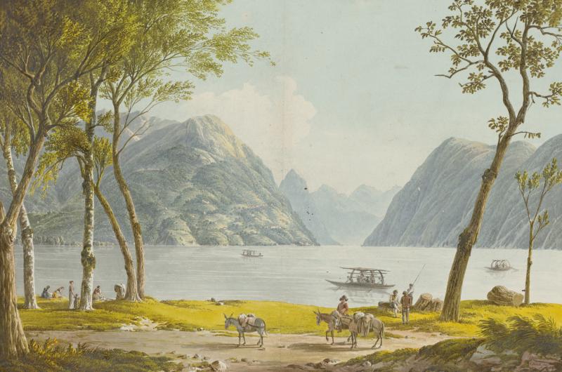 Joseph Rebell, Der Lago di Lugano mit Blick nach Vasolda, 1810  © Albertina, Wien