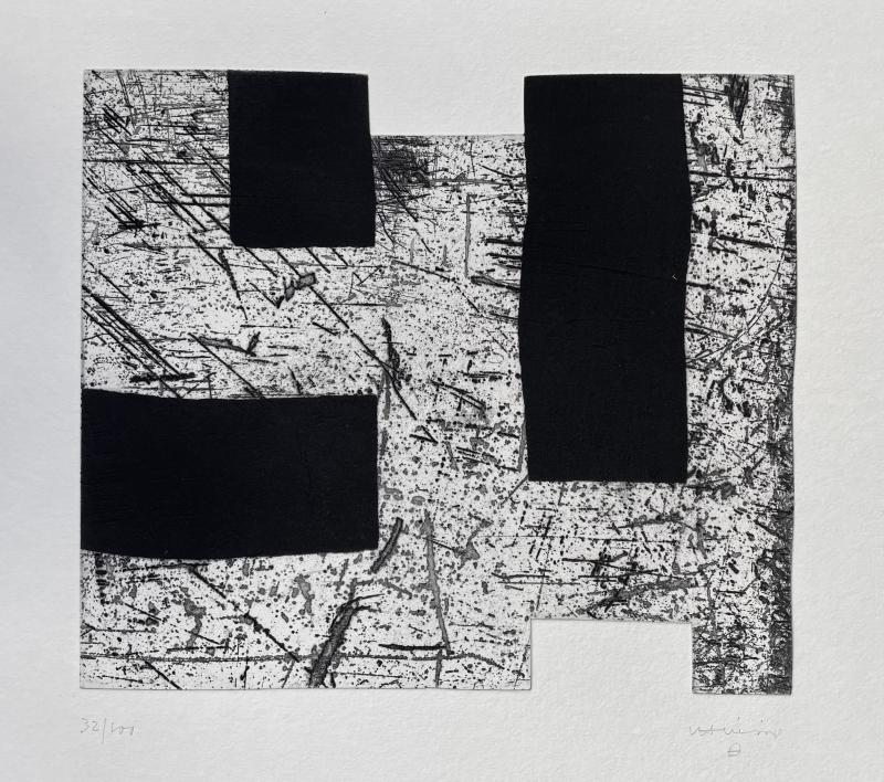 Eduardo Chillida, o.T., 1996, Radierung und Aquatinta auf Eskulan gris, 32 x 37 cm, handsigniert, nummeriert, Wvz. van der Koelen 9600, courtesy of Galerie Gerdsen