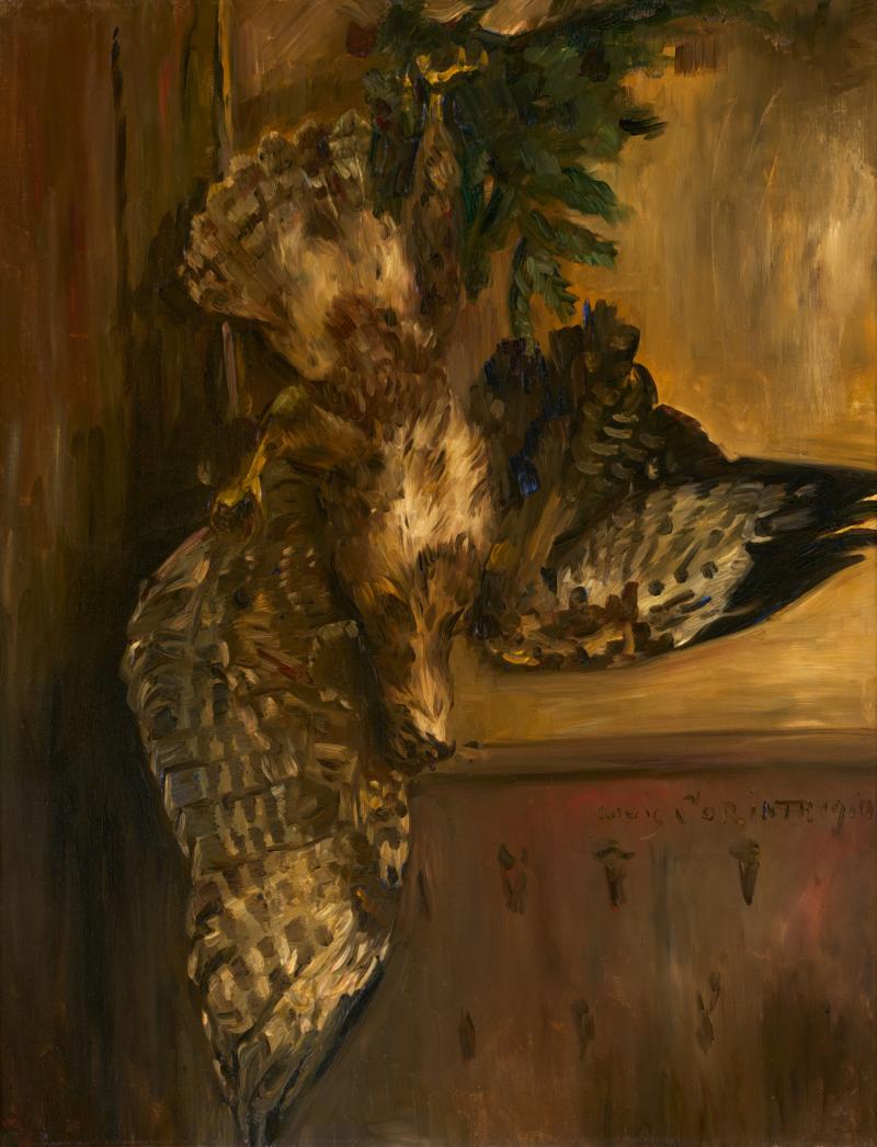 Lovis Corinth (1858 – 1925) Jagdstillleben mit Bussard | 1910 | Öl auf Leinwand | 110,5 × 86 cm Taxe: € 130.000 – 160.000