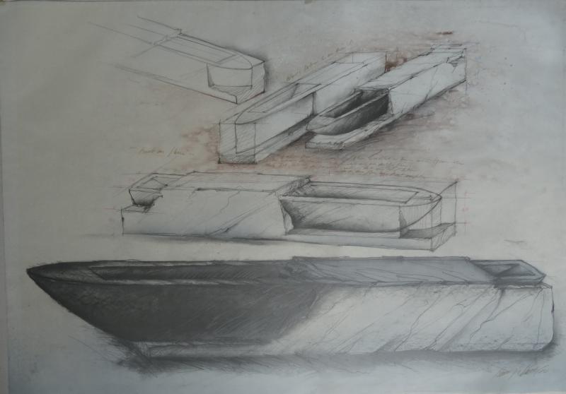 Hannsjörg Voth, Boot aus Stein Nr, 67, 1981, Franz Marc Museum © VG Bildkunst 2022