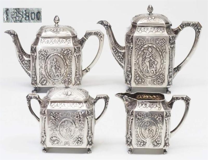 Kaffee- und Teeservice, um 1900, Friedrich Reusswig ... Limit 890 EUR