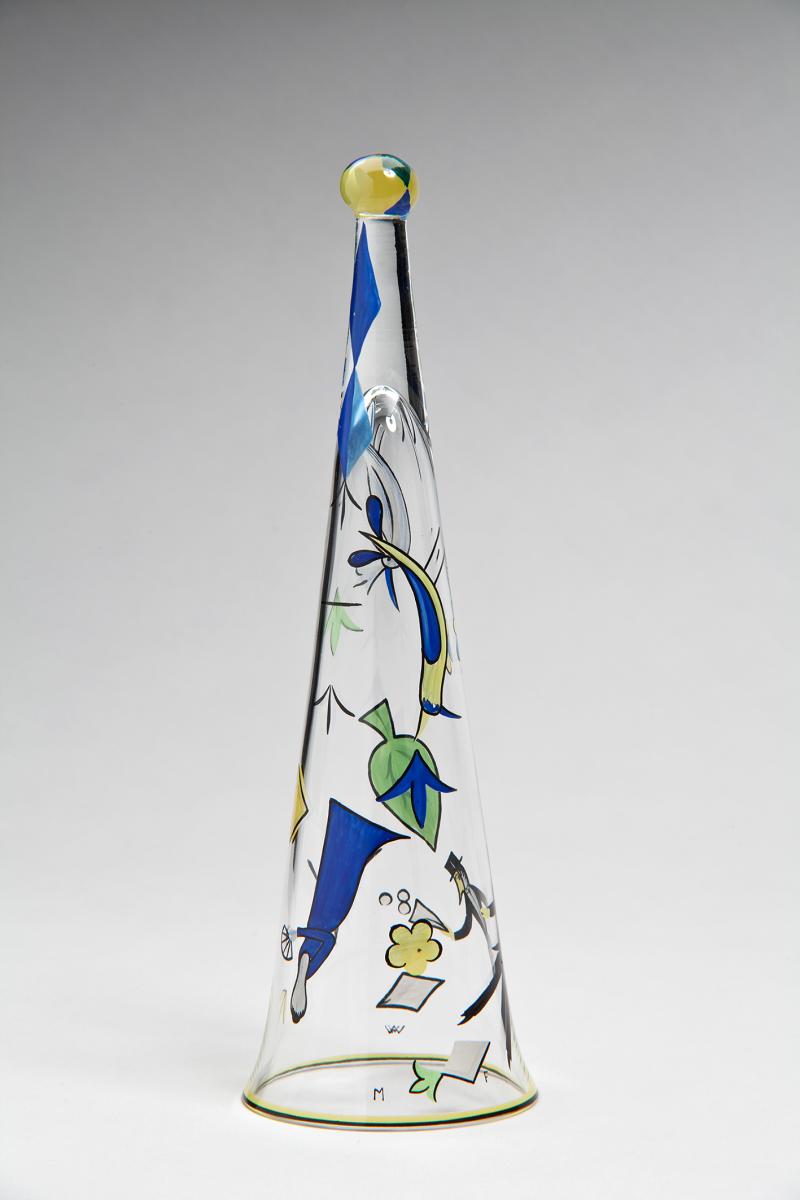 Exglas für die Wiener Werkstätte, 1919 Entwurf: Mathilde Flögl Ausführung: Johann Oertel & Co., Haida/Nový Bor Glas, bemalt MAK, GL-3429 © MAK/Katrin Wißkirchen