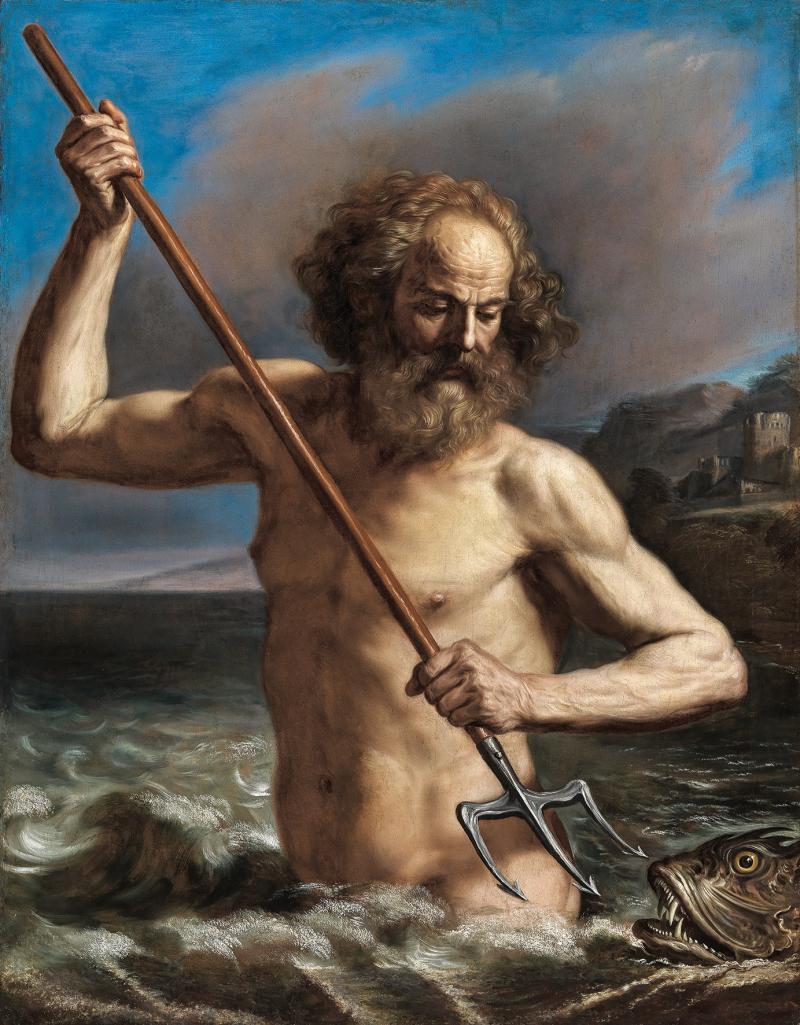 Giovanni Francesco Barbieri, gen. Il Guercino (1591–1666) und Benedetto Gennari (1633–1715), Neptun, Öl auf Leinwand, 144,5 x 112,5 cm, Schätzwert € 200.000 – 300.000