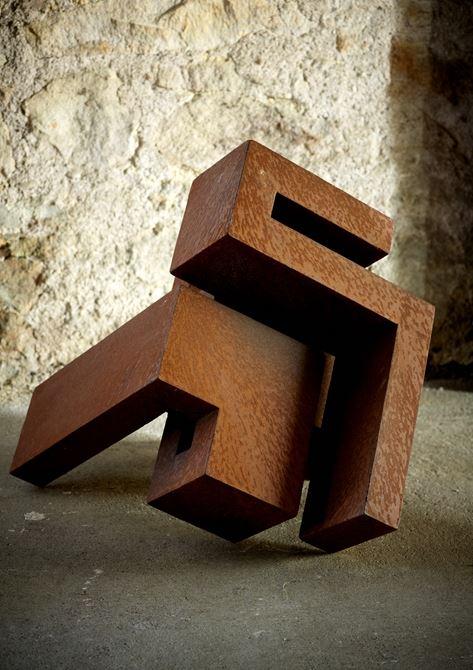 De Backker Art Olivier De Coux (Versailles, France 1968 - Legé, France 2017)  2011 - Corten steel 63 x 52 x 43cm  Literature  Olivier De Coux - A is to B what C is to D