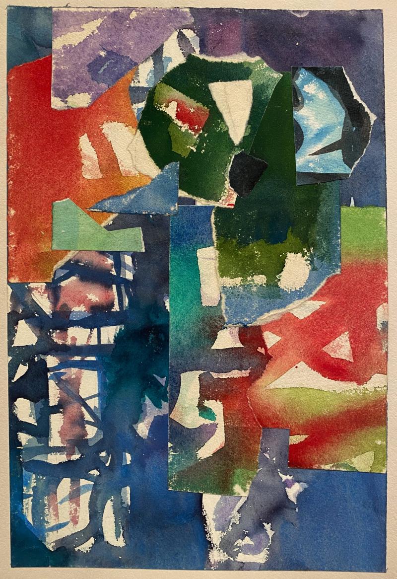 arl Holty (1900-1973) Collage #395 c. 1957 Gouache, Ink, and collage on paper 14 1/2 x 9 1/2 in. • 368 x 241 mm, aylor | Graham