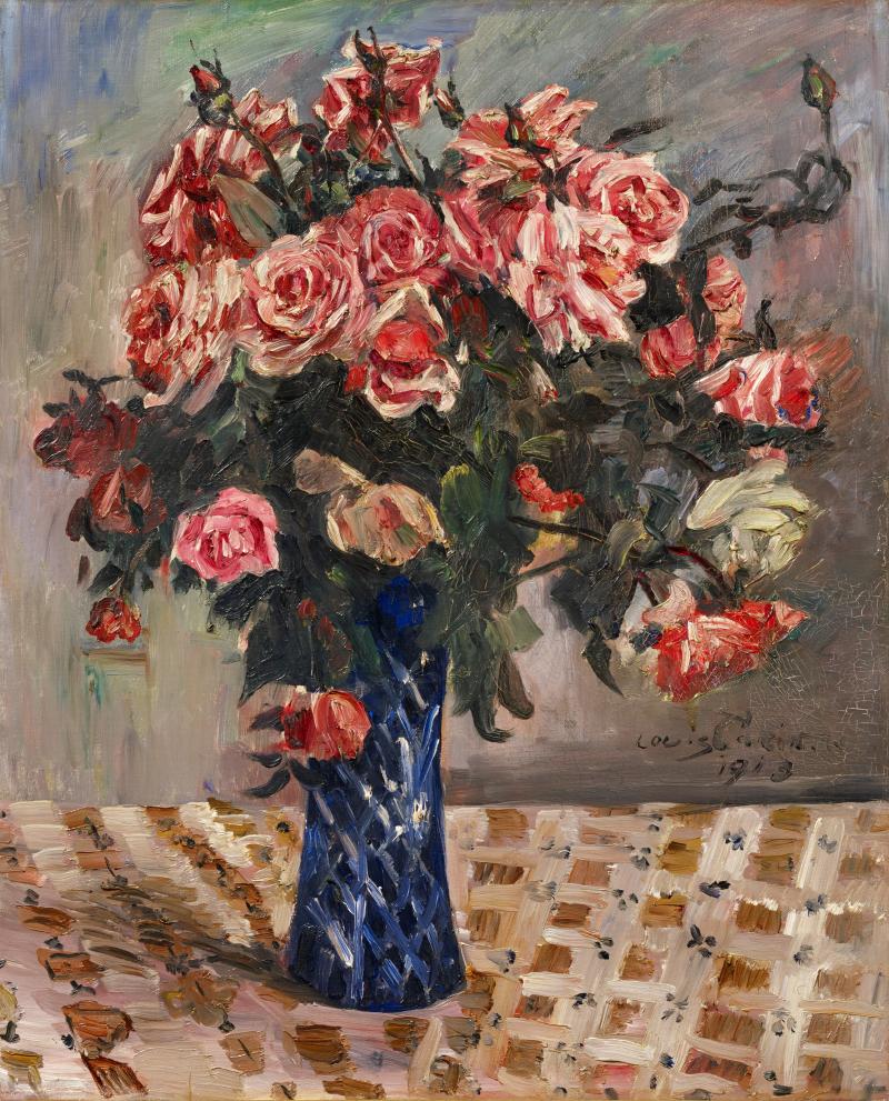 Lovis Corinth (1858 – 1925) Stillleben – Rote und rosa Rosen in Vase | 1913 | Öl auf Leinwand | 81,5 x 65,5 cm Ergebnis: € 317.000