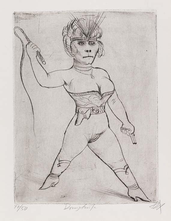 OTTO DIX Dompteuse. 1922. Radierung. € 5.000 – 7.000