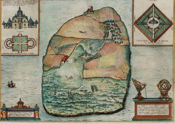 Die Insel Ven (Hven) – Dänemark  „Topographia Insulae Huenae in Celebri Porthmo Regni Daniae, quem vulgo Oersunt Vocant”