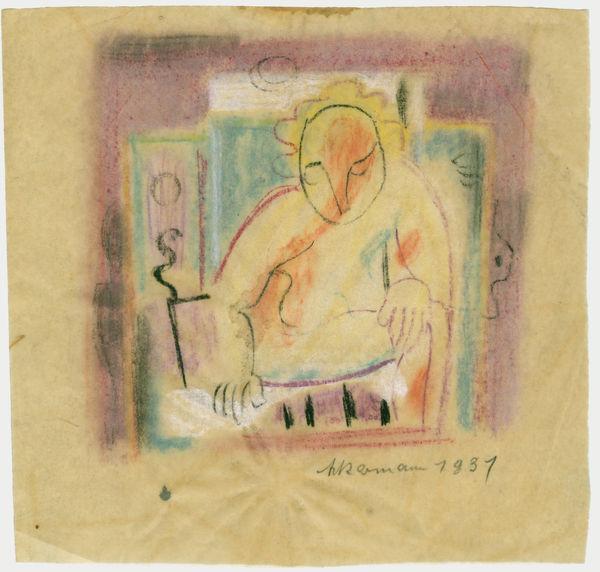 Max Ackermann (1887-1975): Ohne Titel (1931)  Pastell auf Pergamin 16,6 × 17,2 cm Objektnummer 8180 Preis: Auf Anfrage.