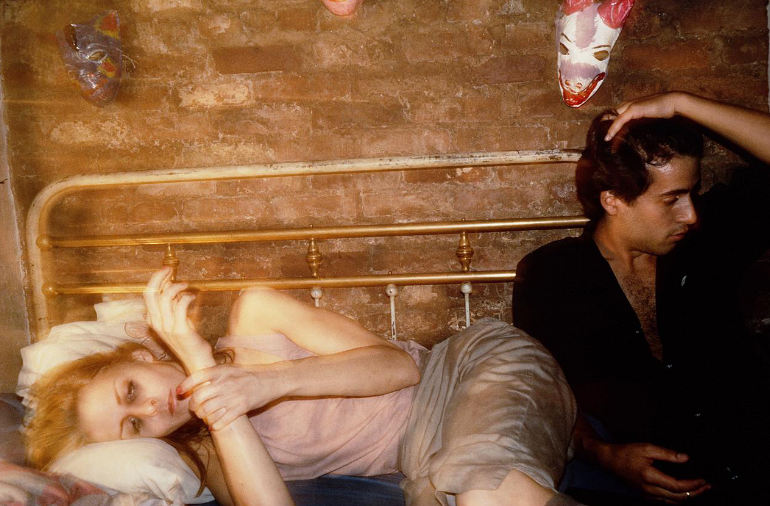 Nan Goldin,"Greerand Robert in bed,NYC",1982C-print.Courtesy the artist and Galerie Sophie Scheidecker.