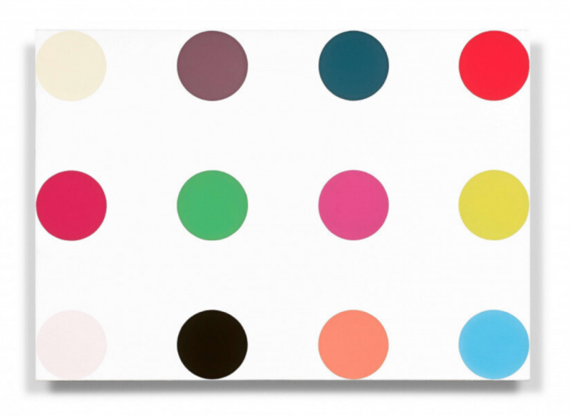 Damien Hirst Cefoxitin, 2010 21" x 27" Household gloss on canvas